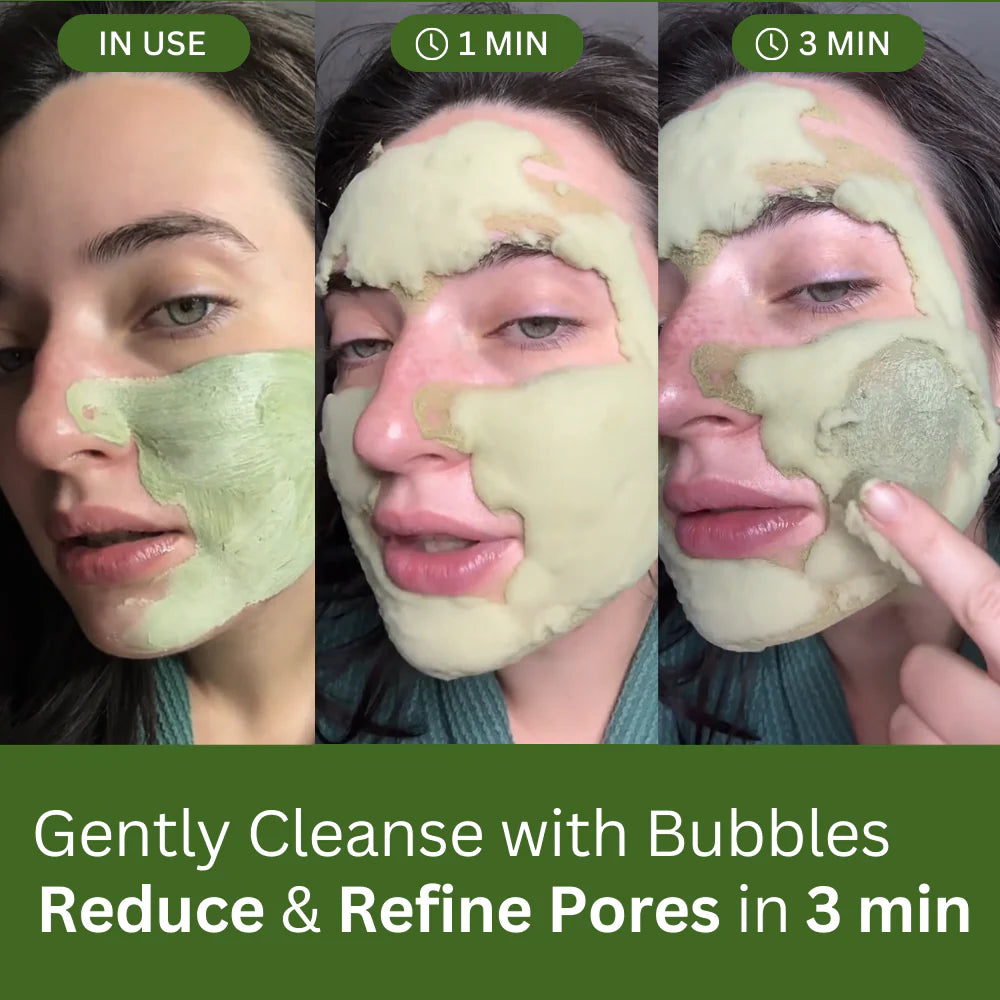 Holy Basil Sparking Bubble Mask - Korean Clay Mask