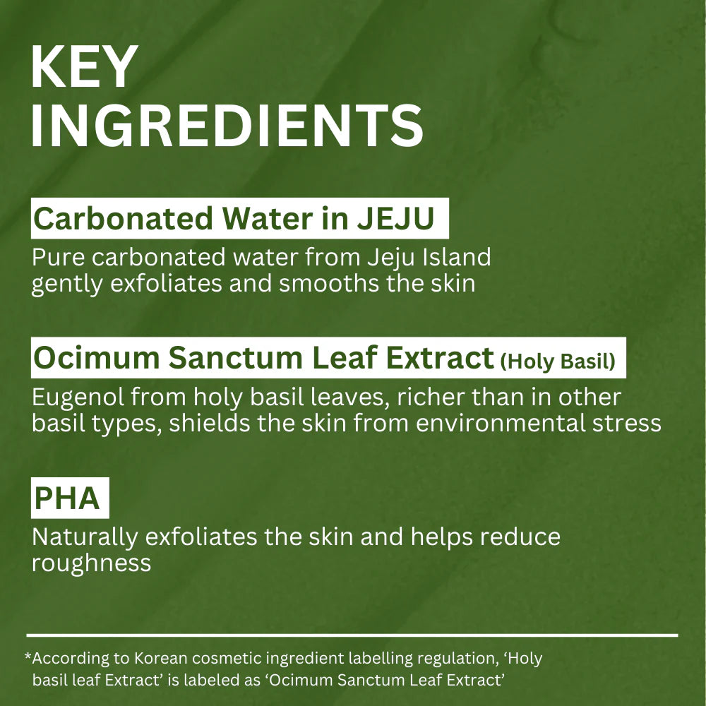 Holy Basil Sparking Bubble Mask - Korean Clay Mask