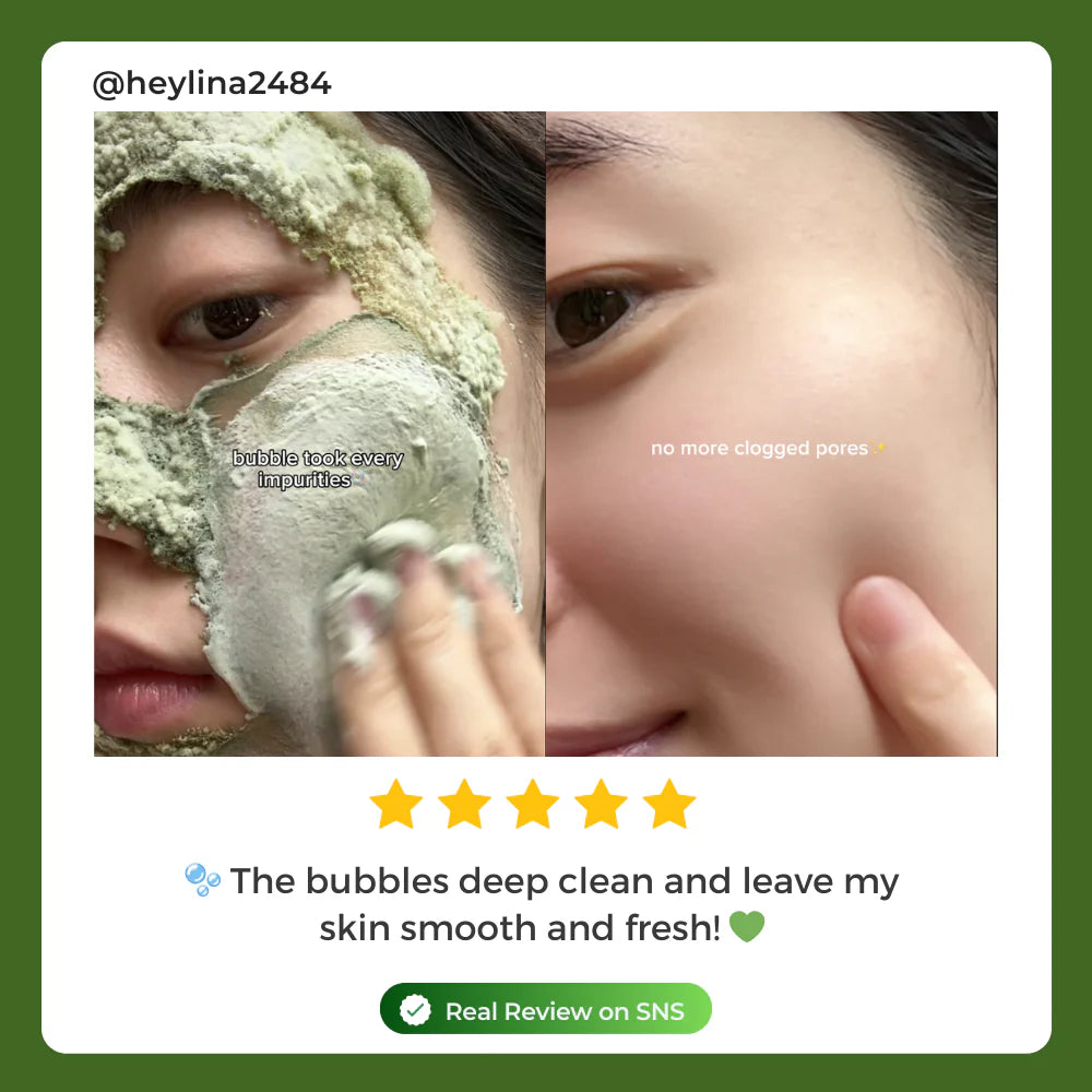 Holy Basil Sparking Bubble Mask - Korean Clay Mask