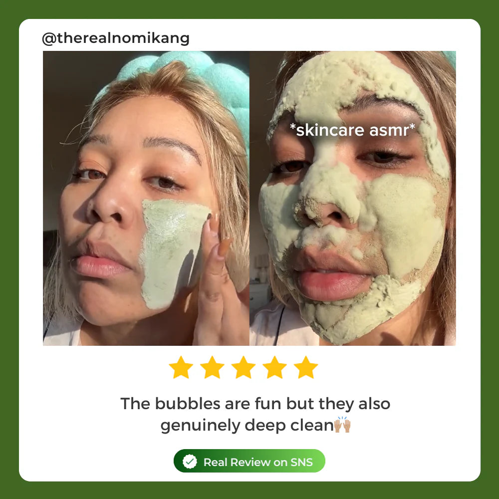 Holy Basil Sparking Bubble Mask - Korean Clay Mask